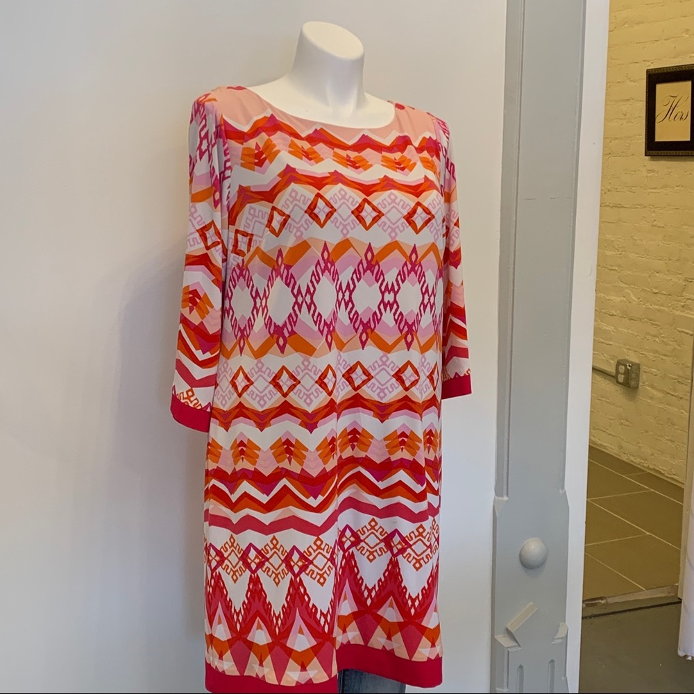 Eliza J Graphic Print Jersey Shift Dress